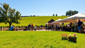 Engaging things to do in Clarksburg ca displayed in a lively park with families and art vendors.