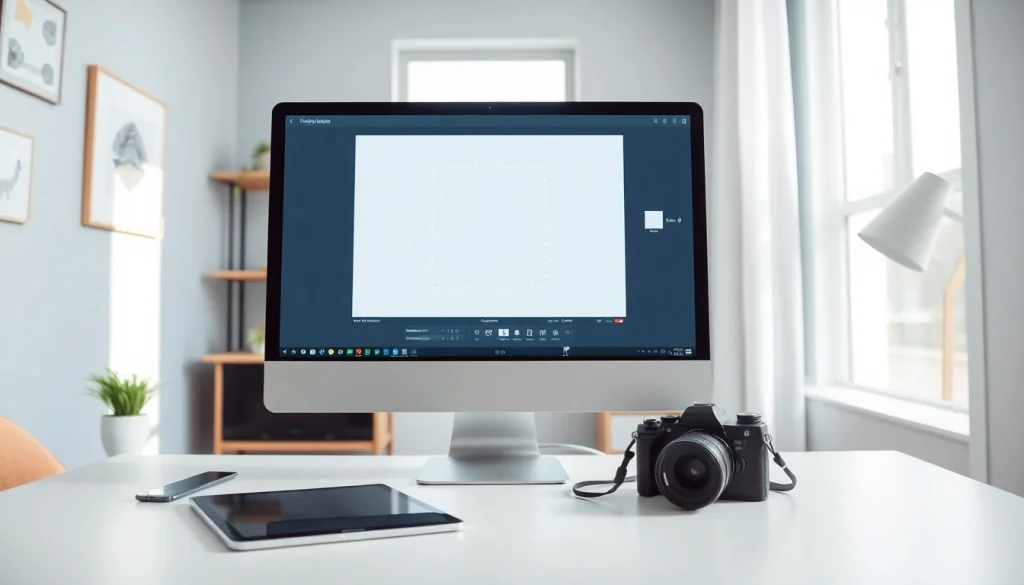 Crop image in a vibrant workspace showcasing a photo editing tool.