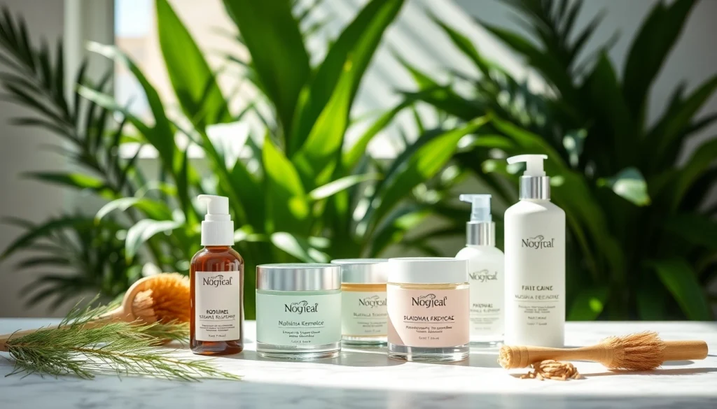 Prirodna kozmetika proizvodi na marbl način sa bjelozelenim detaljima.